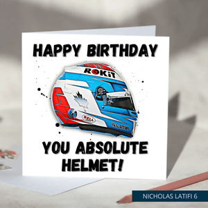 Happy Birthday You Absolute Helmet Funny F1 Birthday Card