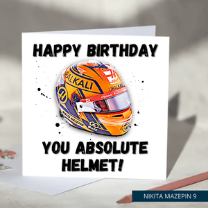 Happy Birthday You Absolute Helmet Funny F1 Birthday Card