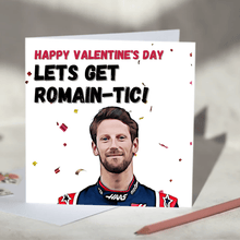 Load image into Gallery viewer, Romain Grosjean Lets Get Romantic F1 Card
