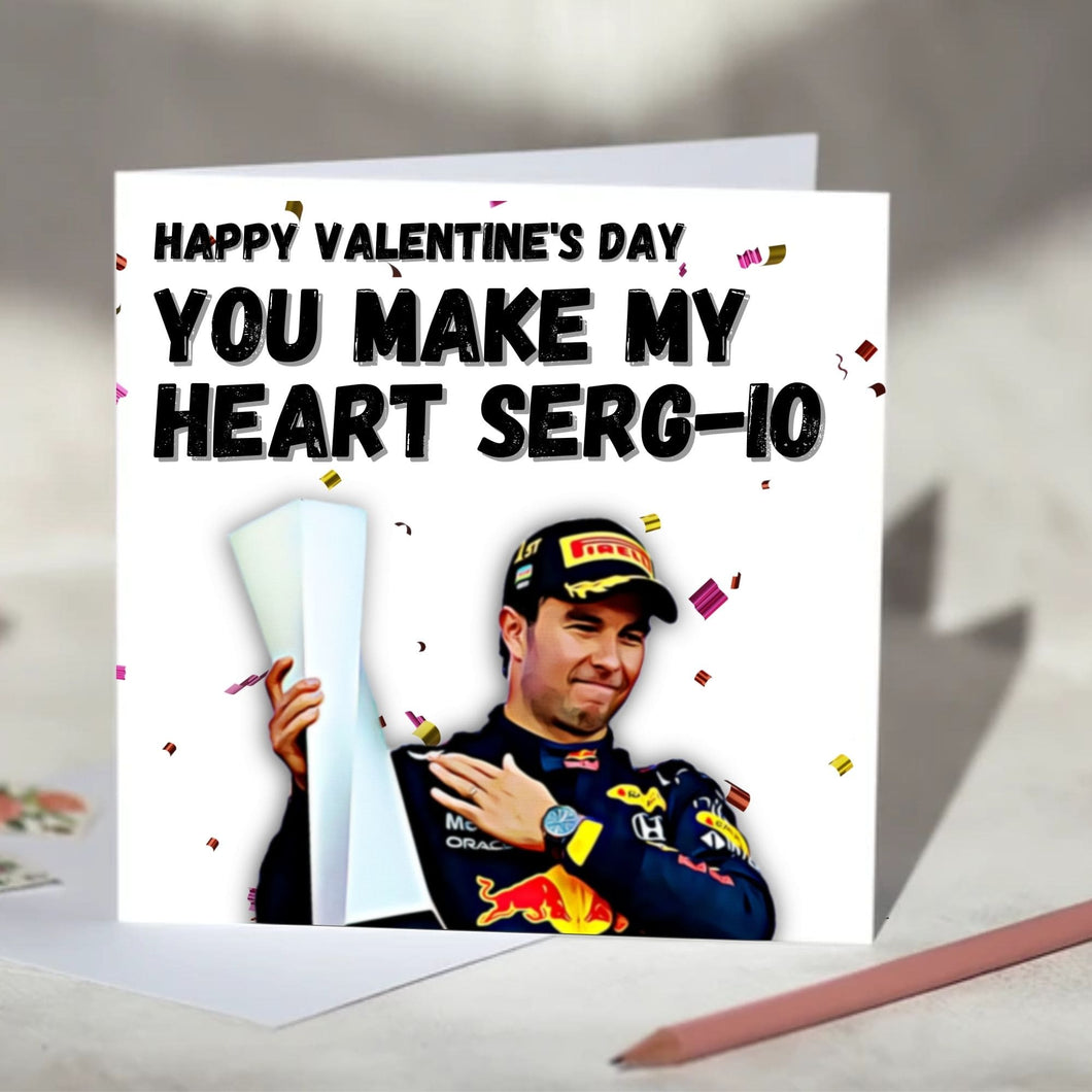 Sergio Perez, You Make My Heart Sergio, Red Bull Racing F1 Card