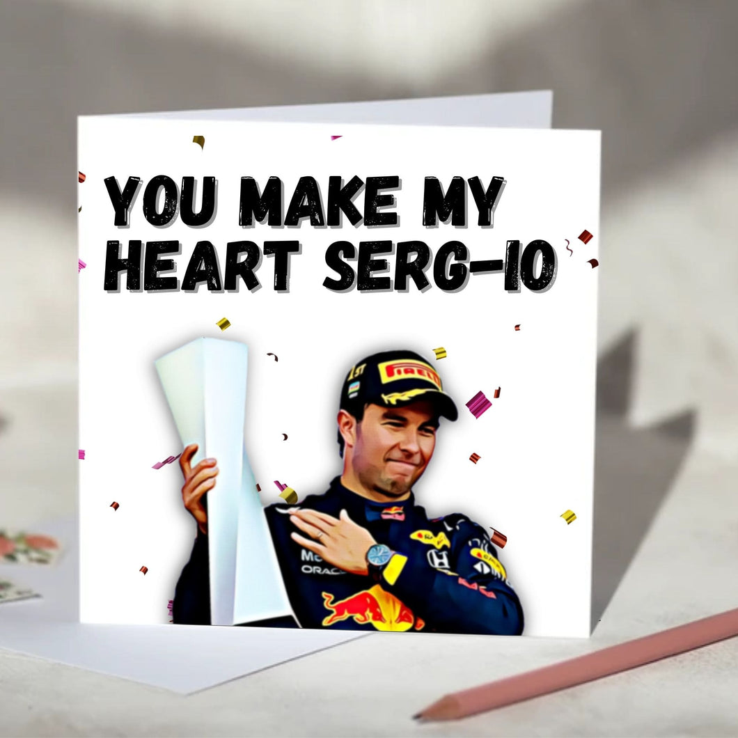 Sergio Perez, You Make My Heart Sergio, Red Bull Racing F1 Card