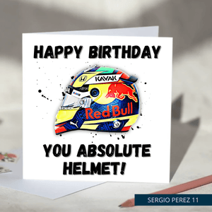 Happy Birthday You Absolute Helmet Funny F1 Birthday Card