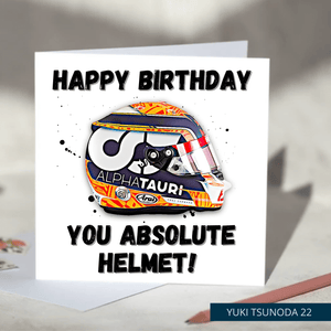 Happy Birthday You Absolute Helmet Funny F1 Birthday Card